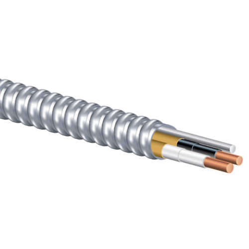 MC-HV Cable 12/3 Solid Copper (Brown/Orange/Gray) w/Ground, Aluminum ...
