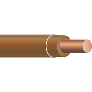 THHN 12 AWG Solid Copper Brown Wire, 500ft Spool THHN 12 AWG Solid Copper Brown Wire, 500ft Spool