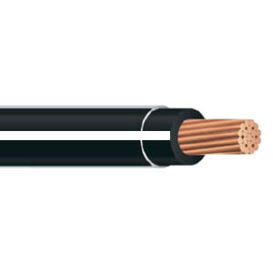 THHN #10 Stranded BLACK w/WHITE Stripe Wire, Copper Conductor (2500ft ...