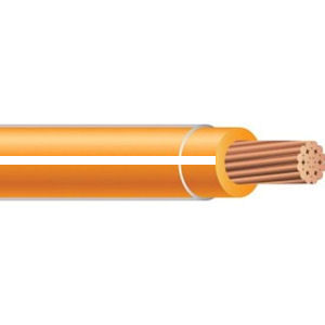 Product image for THHN #10 Stranded ORANGE w/WHITE Stripe Wire, Copper Conductor (2500ft Reel)