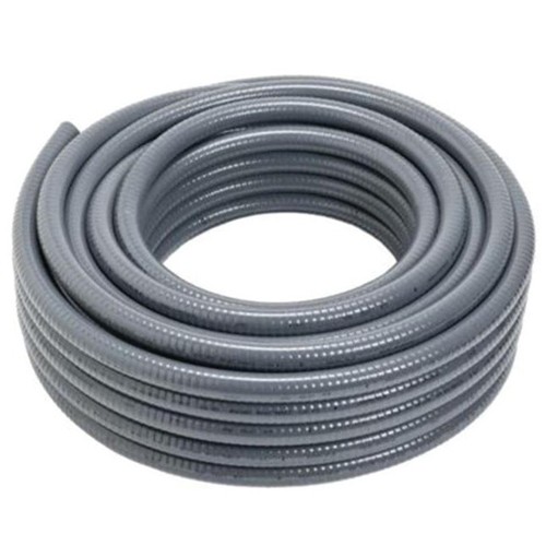 Product image for 1" Type-UA/LA Liquidtight Flexible Steel Conduit, PVC Jacketed, Gray (Cut to Length)