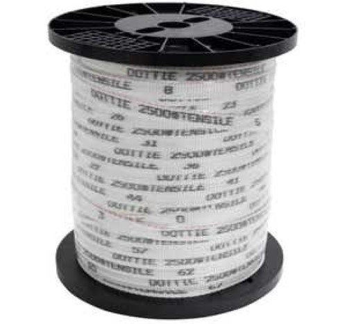 Product image for DURALINE 20000395 TA P18 1800# 1500' 1/2" X 1500' ROPE PULL TAPE POLYPULL LINE SPLP1250W 179118