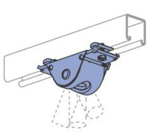Product image for Unistrut P2534-75-EG 3/4" Rigid Conduit Swing Fitting, Steel, Electrogalvanized