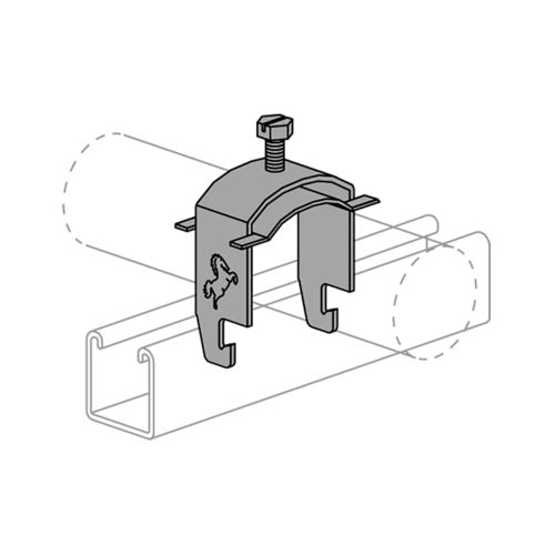 Product image for Unistrut MU025-EG 1/4" Mustang Clamp, Electrogalvanized
