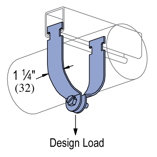 Product image for Unistrut P1126-PC 8" Conduit Clamp, Steel
