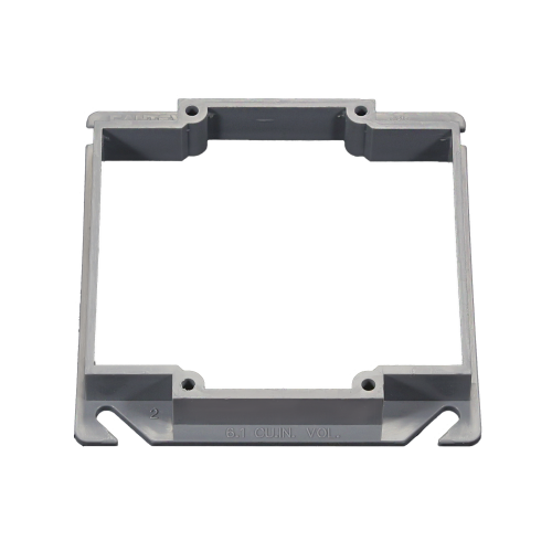 Product image for CANTEX EZ06DXA PLASTIC 1/2 RISE 2GANG PLASTER RING