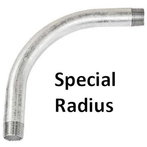 Product image for 6" Rigid Conduit, 90 Degree, 36" Radius, Aluminum Elbow