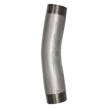 Product image for 2-1/2" Rigid Conduit 15 Degree Elbow, Galvanized Steel