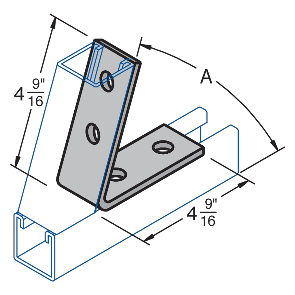 Product image for HAYDON A-3174-2-EG CLOSED 45 DEG ANGLE BRACKET