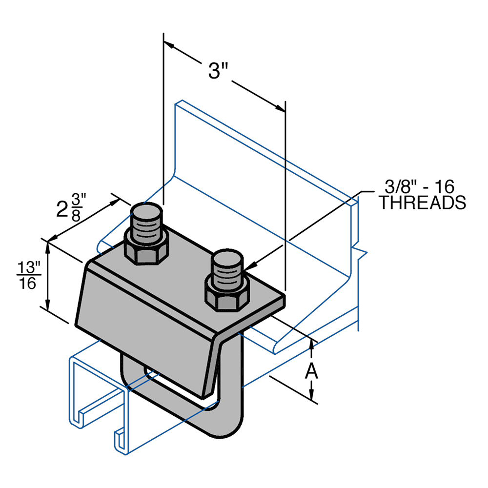 Product image for HAYDON C-402-132-304-SS 304 SS 3IN BEAM CLAMP STAINLESS STEEL 304