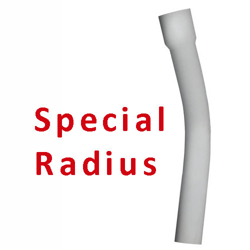 Product image for 3" PVC Sch40 Conduit 22.5deg Elbow, Special 36" Radius - Belled End