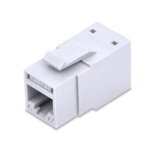 Product image for Belden RV6MJKUEW-B24 REVConnect Cat6+ UTP Modular Jack, T568 A/B, White (Pack of 24)