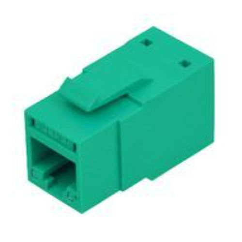 Product image for Belden RV6MJKUGN-B24 REVConnect Cat6+ UTP Modular Jack, T568 A/B, Green (Pack of 24)