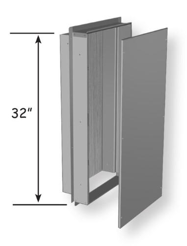 Product image for BENNER BN14326W-UL COMMUNICATIONS CABINET SEMI FLUSH