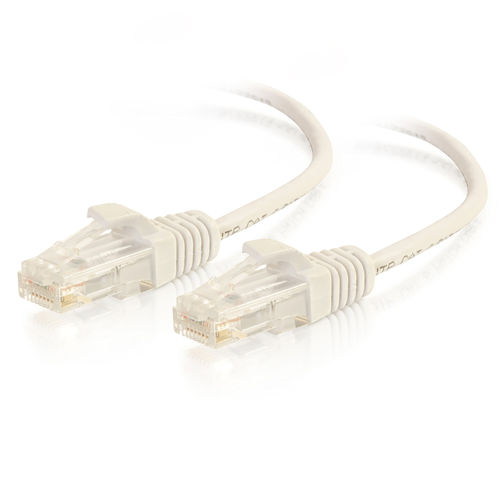Product image for Quiktron 576A-RD25-003 3ft Cat6A Patch Cord, Snagless Unshielded (UTP) Reduced Diameter, White