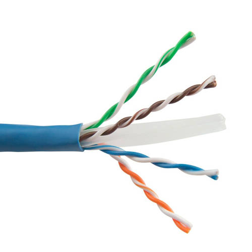 CAT6CMRBLUE Cat6 Cable, 23AWG 4Pair, UTP, CMR ETL, PVC Jacketed, Blue