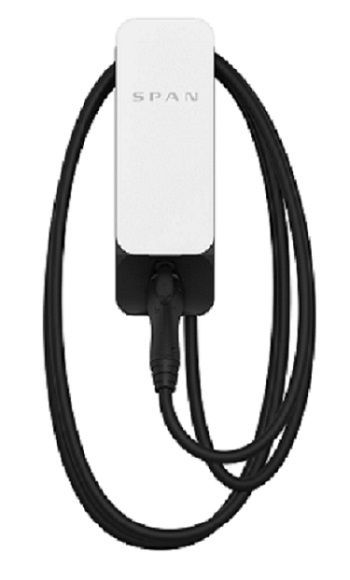 Product image for SPAN® Drive 1-01400 EV Charger, Level 2, w/ Charging Cable, SAE J1772. Not Standalone - Requires SPAN Panel (Sold Separately)
