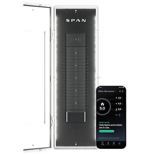 Product image for SPAN PL7R-48MLO225-FG Smart Electrical Panel MLO 48, 200A Main Lug, 225A Busbar, 48 Space, 96 Circuit, NEMA 3R