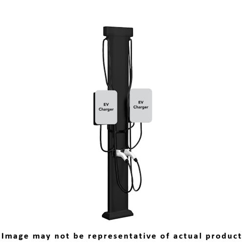 Product image for breezEV EVC-L2-ACC-BB-CM1 EV Charger Standalone Pedestal, Cable Management either Single or Double Back-to-Back