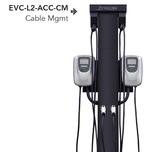 Product image for breezEV EVC-L2-ACC-CM Cable Management for Pedestal w/ 2 Retractors