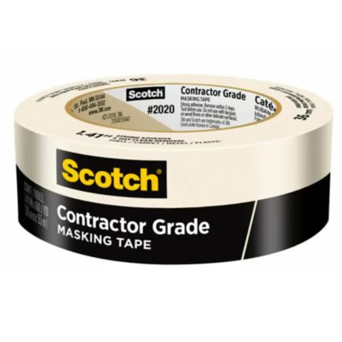 Product image for 3M 2020-24A-CP 24MM X 55M MASKING TAPE PRO PAINTER GRADE CONTRACTOR PACK (2020-24AP9)