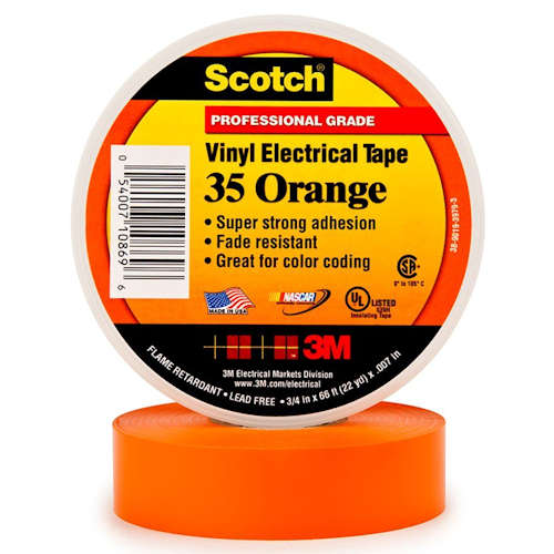 3M 35 ORANGE 3/4-IN-X-66FT PHASE COLORED TAPE