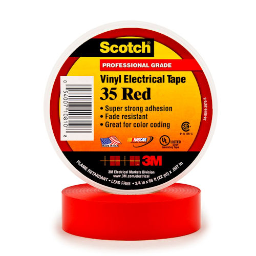 3M 35 RED 3/4-IN-X-66FT PHASE COLORED TAPE