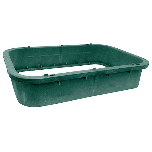 Product image for AEP KPA-1730-XG 8"H Bottom Extension for 17" x 30" Underground Utility Box, Green