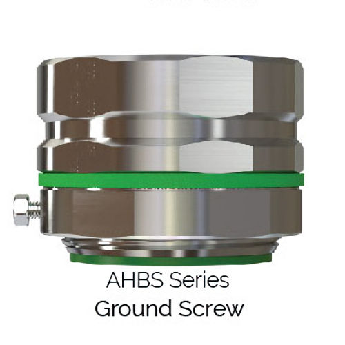 Product image for American Fittings AH75BS 3/4" Threaded Insulated Ground Hub w/ Single Bonding/Ground Screw, Water Tight, Steel (USA)