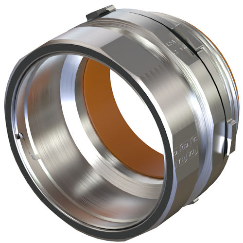 Product image for American Fittings ERC300BCONN 3" EMT/Rigid (Dual-Rated) Insulated Compression Connector, Steel (USA)