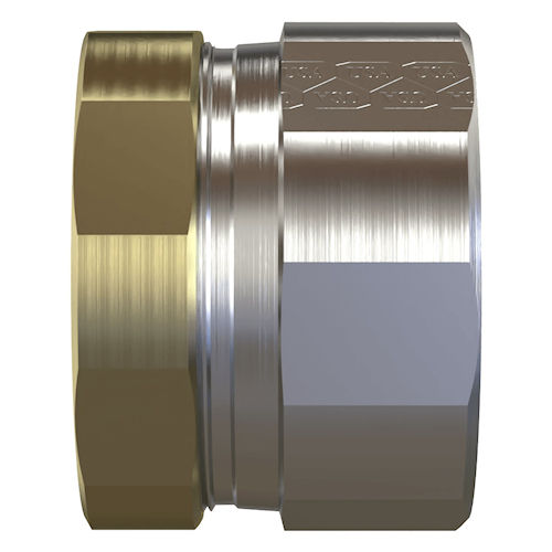 Product image for American Fittings ETR250RT 2-1/2" EMT Compression to Rigid Threaded Conduit Adapter, Raintight, Steel (USA)