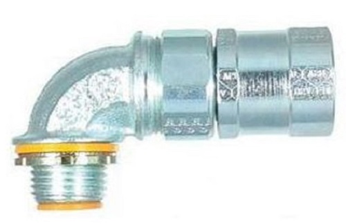 Product image for American Fittings FLX5090B 1/2" SPECflex™ FMC 90deg Connector w/Insulated Throat, Steel (USA)