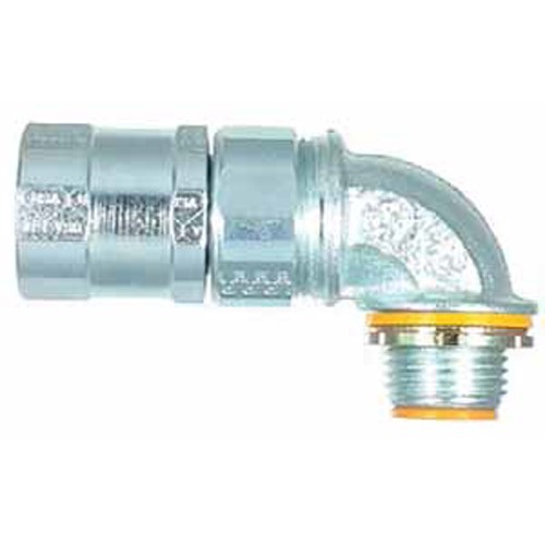 Product image for American Fittings FLX7590B 3/4 Inch 90 Degrees Insulated FMC Connector