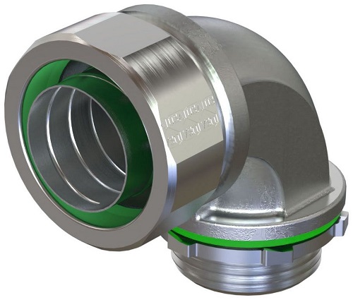 Product image for American Fittings STR10090B 1 Inch 90 Degrees Liquidtight Insulated Connector