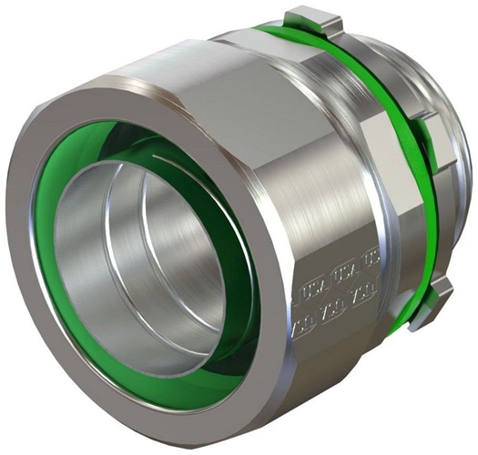 Product image for American Fittings STR75B 3/4" Liquidtight Straight Connector, Insulated Throat, Steel (USA)