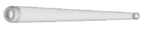 McGill 2273 96" T8 Clear Polycarbonate Fluorescent Tube Protective Sleeve with Cap