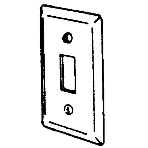 Appleton 2594 1-Gang Handy Box Cover, Toggle Switch. Steel (4" x 2-1/8")