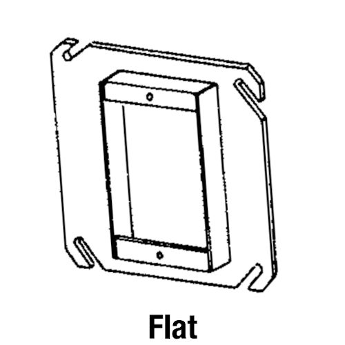Appleton 846-50 4" Square Tile Cover / Mud Ring, 1/2" Raised, 3.5cu.in, Single Device, Steel