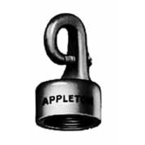 Product image for Appleton EFHF-75 Pendant Fixture Safety Support Hook, 3/4" Female Threads, 3/8" Jaw Opening, Malleable Iron