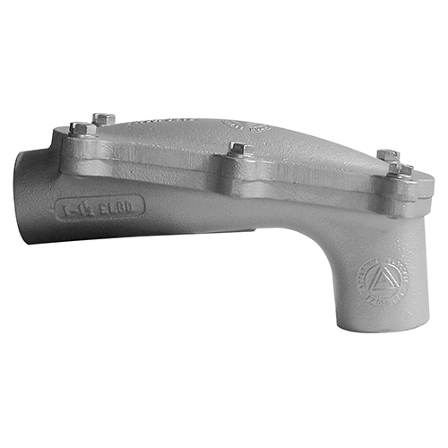Appleton ELBD-75 3/4" 90deg Pulling Elbow w/ Angled Cover, Explosion-Proof, Dust-Ignition-Proof - Malleable Iron