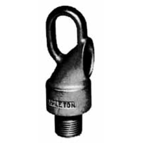 Product image for Appleton FHLM-50 Pendant Fixture Hanger Loop, 1/2" Male Threads, 5/8" dia. Wireway, Malleable Iron