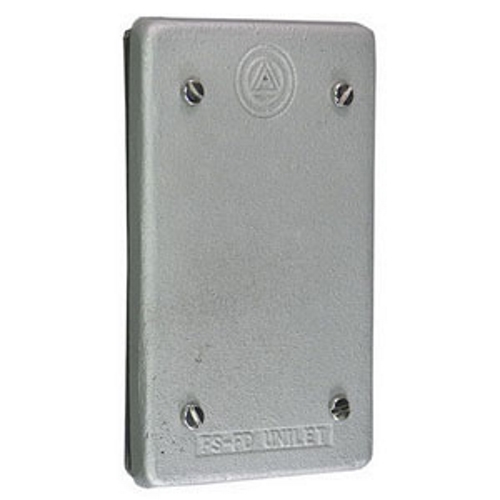 Product image for Appleton FSK-1B-C FS/FD 1-Gang Blank Cover w/Gasket, NEMA 3R Wet Location, Cast