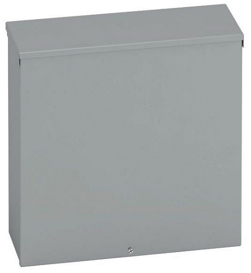 Product image for B-Line 12128RTSCGV-NK Galvanized N3R Screw Cover Enclosure, Without Knockout, 12X12X8