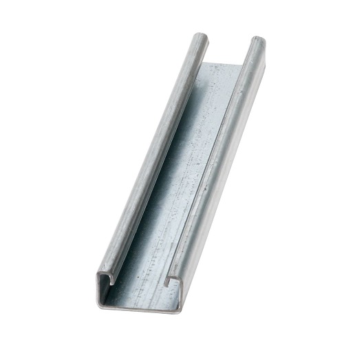Product image for B-Line B54-120PLN 1-5/8"W x 13/16"H Channel, Solid (No Hole Pattern), 14ga, 10ft Length, Plain
