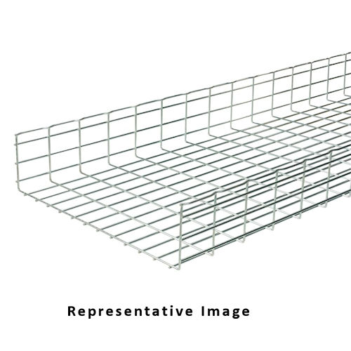 Product image for B-Line FT6X12X10-BLE Flextray Wire Basket Cable Tray, 6" Deep x 12" Width, 10' Length, Black Powder Coat Finish