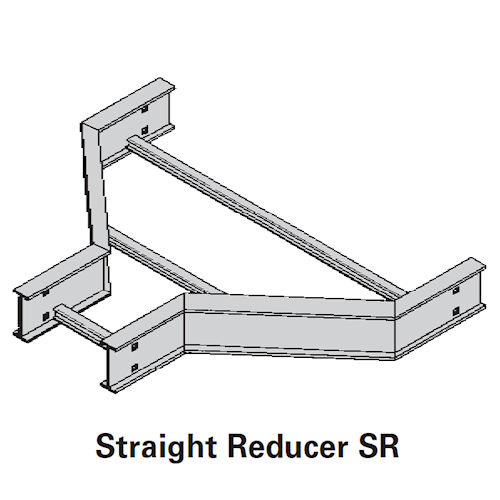 Product image for B-Line 4A-24-SR06 Aluminum Ladder Straight Reducer Fitting, 4" Side Rail, 24" to 6" Width, Series 2,3,4,5