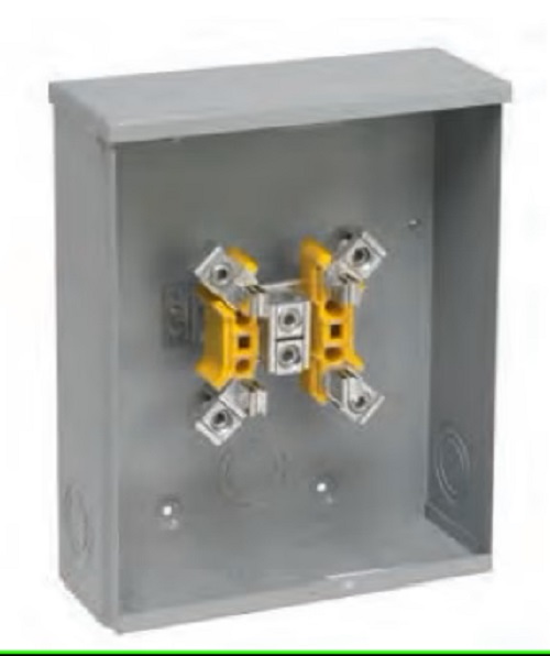 Product image for B-Line U204-PSE 200A Meter Socket, 1P, 4 Jaw, 600VAC, Ring, 3-KO