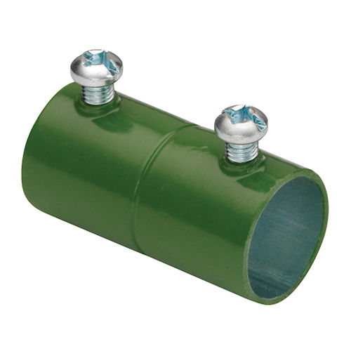 Product image for Bridgeport 241-SG 3/4" Set Screw EMT Coupling, Green