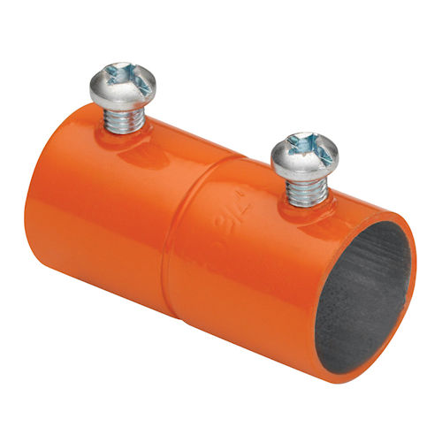 Product image for Bridgeport 241-SO 3/4" EMT Set Screw Coupling - Orange
