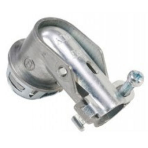 Bridgeport 802SP 3/8" E-Z LOCK&#174; 90deg Snap-In Connector, Single Screw, AC/MC Flex